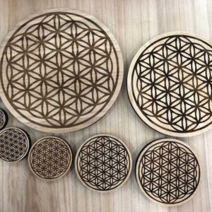 Flor de la Vida Tallada Madera 3,5cm