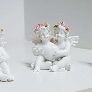 Querubines Con Corona De Rosas+Corazon