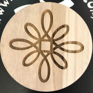 Simbolo EMF Balance 10cm Madera Redondo