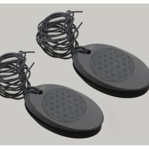 Colgante Ovalado Flor Vida Shungita 30mmX50mm